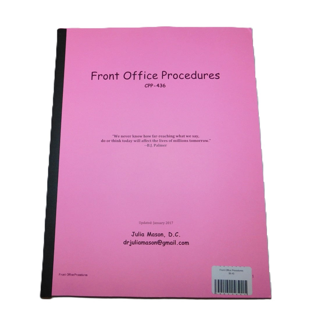 Front Office Procedures