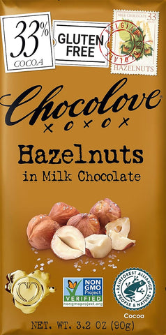 Chocolove Bar Hazelnuts In Milk Chocolate Mini 1.3 oz