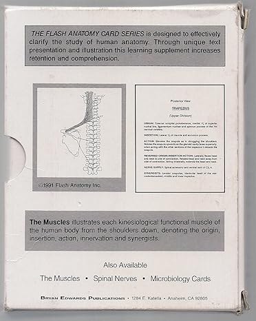 The Muscles - Flash Anatomy 164 Flash Cards