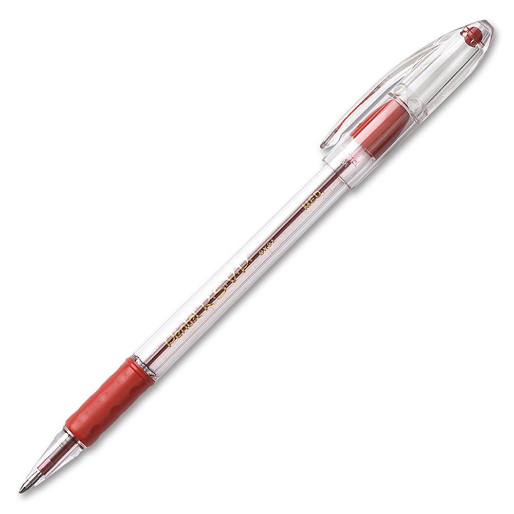 Pentel RSVP Ballpoint Pen - Red - Carded