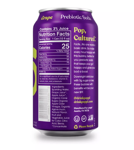 Poppi Probiotic Grape Soda