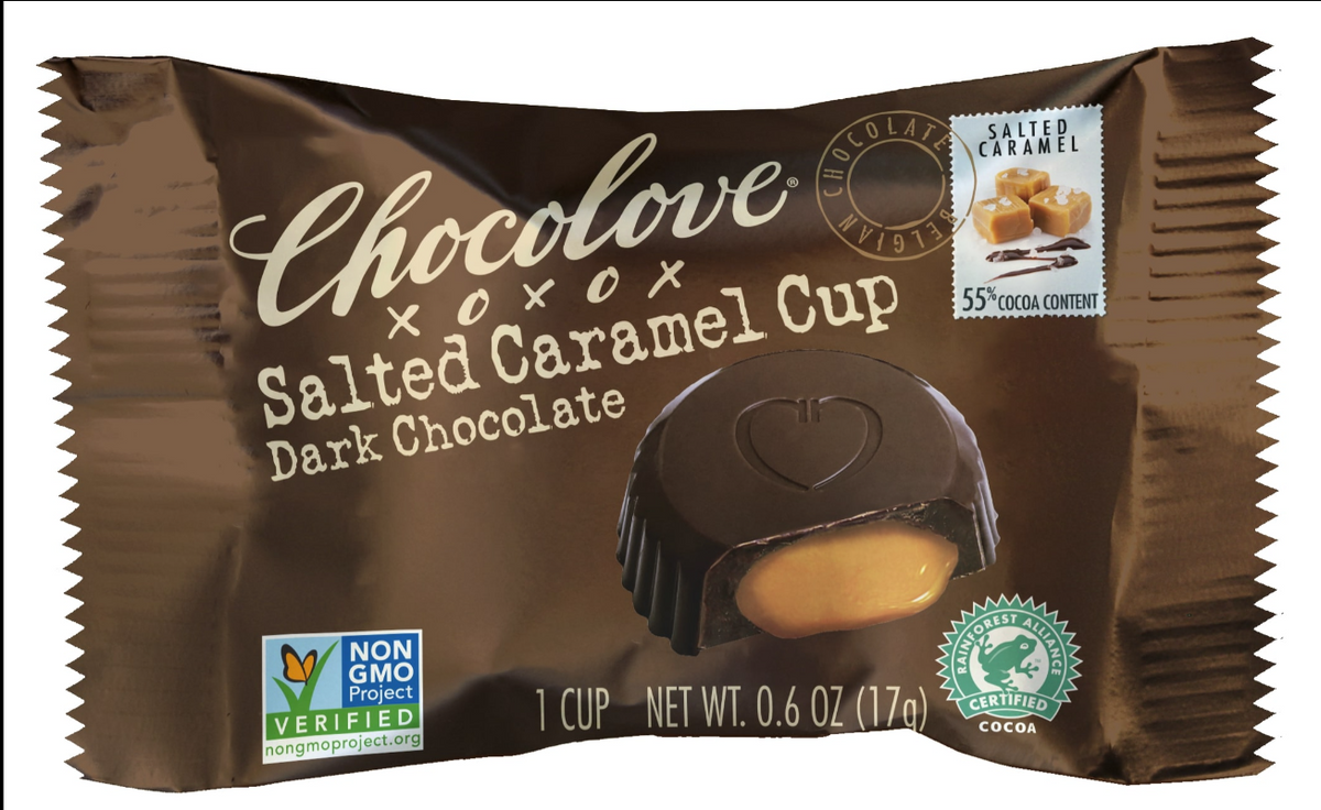 Chocolove Salted Caramel Dark Choc Cups