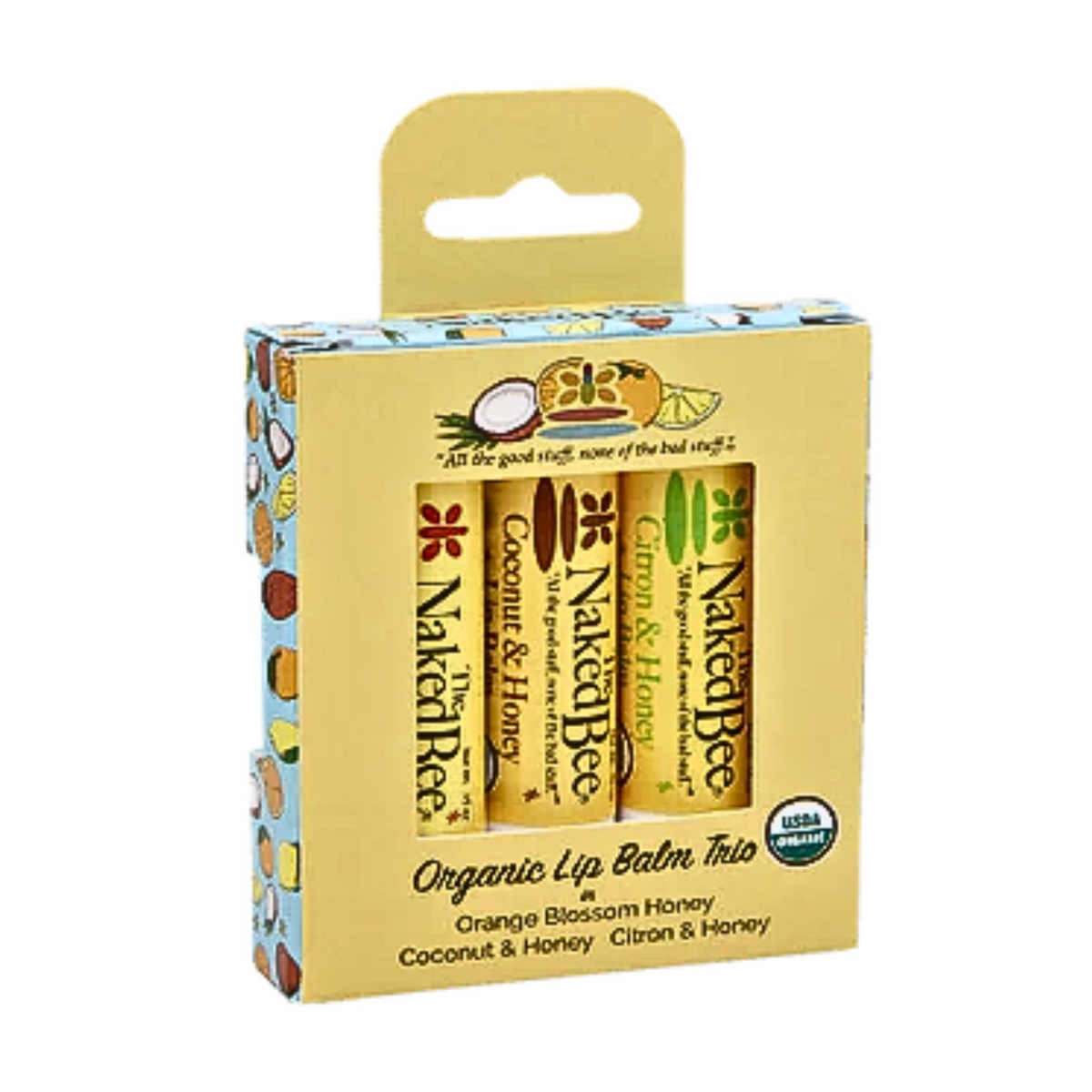 Naked Bee - USDA Organic Lip Balm Trio