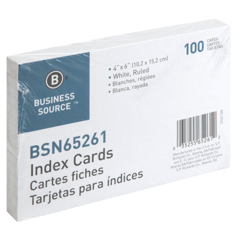 Business Source Index Cards Ruled 4"x6"