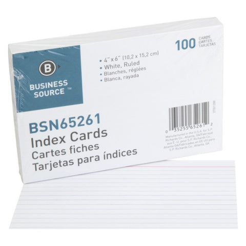 Business Source Index Cards Ruled 4"x6"
