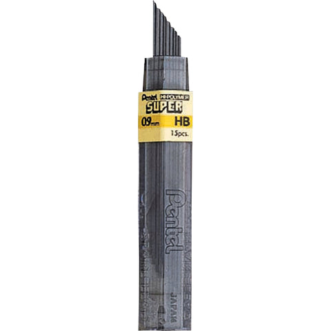 PENTEL Standard Mechanical Pencil Refills: 0.9 mm 15 leads per tube