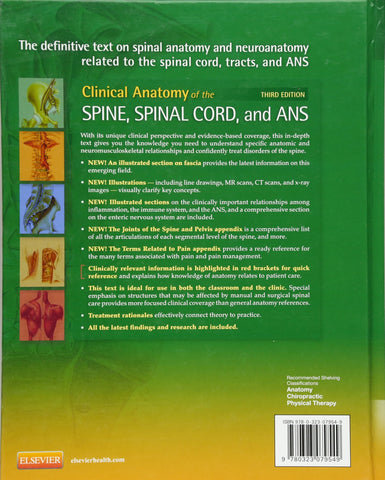 Clinical Anatomy of the Spine, Spinal Cord and ANS by Gregory D Cramer
