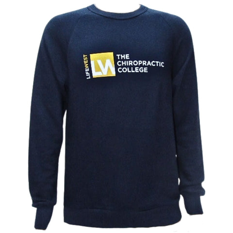 Navy Long Sleeve Crewneck Terry Pullover LCCW