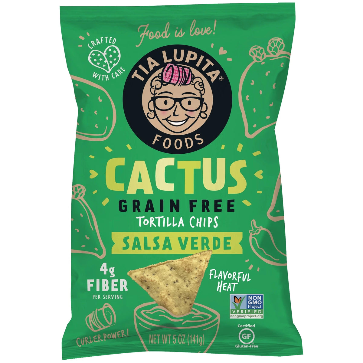 Tia Lupita’s Cactus Grain Free Tortilla Chips Salsa Verde