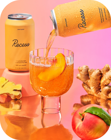 Recess Infused Sparkling Water Peach Ginger